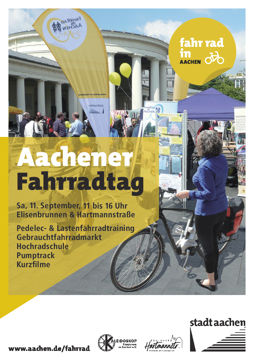 Flyer der Stadt Aachen zum Fahrradtag 2021